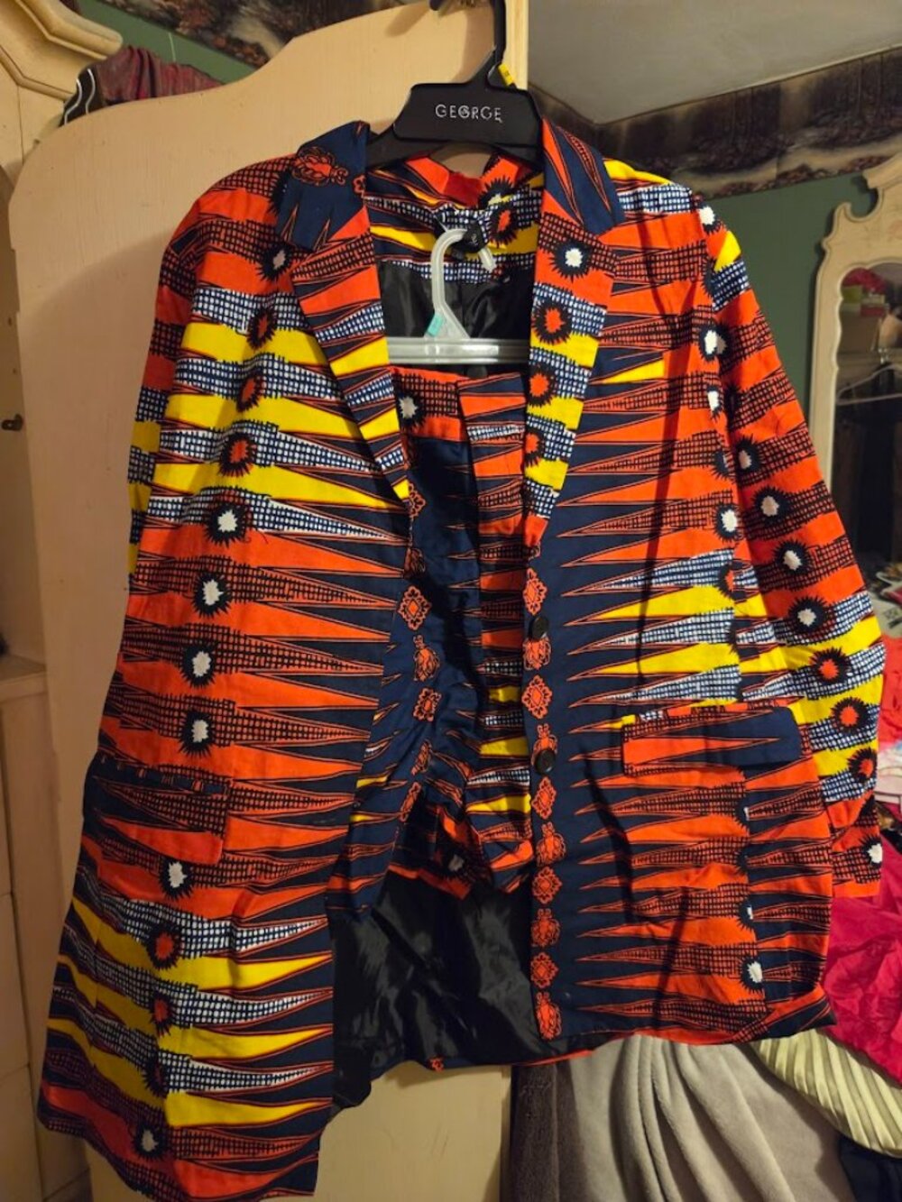 Ofuure African Print Blazer Short Suit Two Piece Suit Read carefully